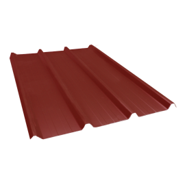 Tôle nervurée 45-333-1000, 60/100e brun rouge - 4,5 m