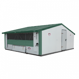 Poulailler ou bâtiment mobile pour élevage avicole en kit 30 m2 structure galvanisée