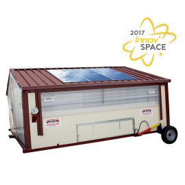 Poule’Lib poulailler bâtiment mobile en kit avec relevage hydraulique 30 m2