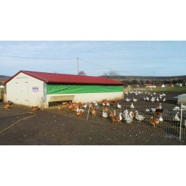 Poulailler ou bâtiment mobile pour élevage avicole en kit 60 m2