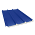 Beiser Environnement - Tôle nervurée 45-333-1000 isolée sandwich 100 mm, bleu ardoise RAL5008, 4,5 m