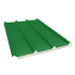 Beiser Environnement - Tôle nervurée 45-333-1000 isolée sandwich 60 mm, vert reseda RAL6011, 3,5 m
