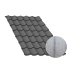 Beiser Environnement - Tôle tuile gris anthracite, anticondensation, 2,5 m