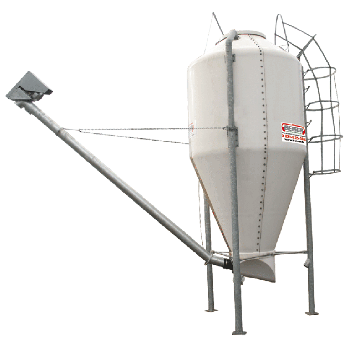 Silo polyester en KIT capacité 15m3 complet Silos polyester en kit