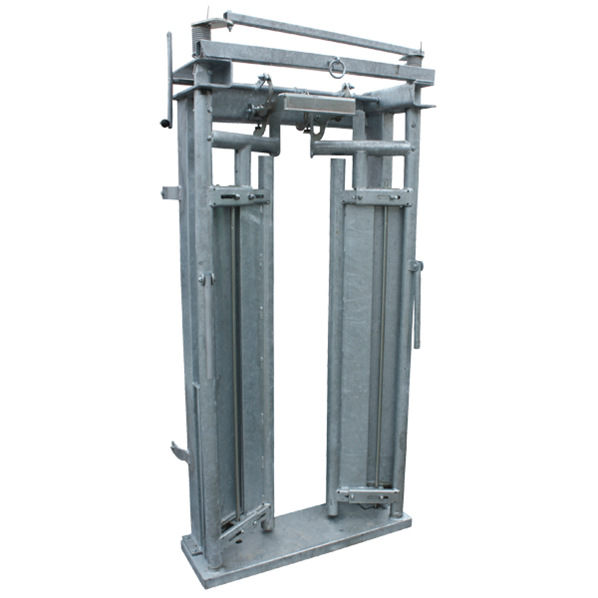 porte de contention autobloquante a serrage centrale symetrique reglage rapide de l encolure 4 plats de fixation cages de parage metiers a bovins soins hygiene et confort elevage