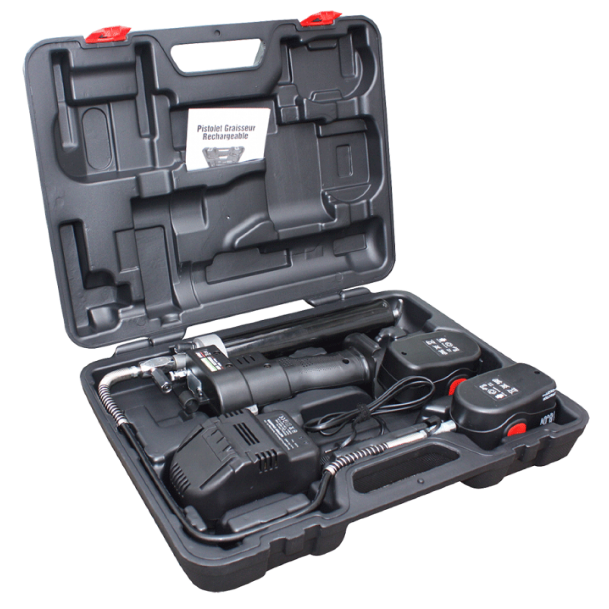 Pistolet à Graisse Électrique 24V - 12000 PSI, 5.3 Oz/min, Batterie Incluse, Pour Cartouches 400CC, Professionnel Et Sans Fil - 11