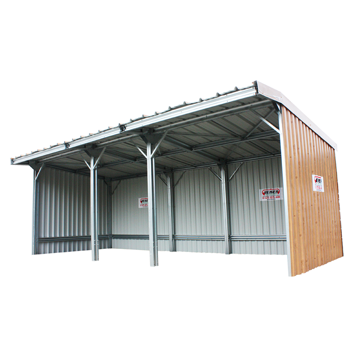 abri en kit barde avec tole imitation bois