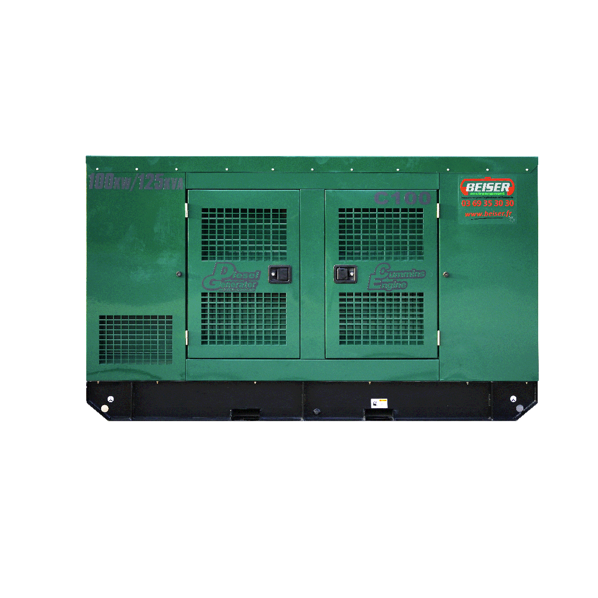 Beiser Environnement - Groupe électrogène diesel silencieux 58 kW triphasé