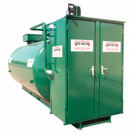 Station de distribution 12 000 L double paroi - Deux compartiments Ethanol / Adblue  