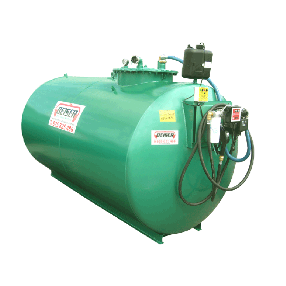 Station citerne fuel neuve 5000 L double paroi avec pompe 60 L/min 1er prix avec limiteur de remplissage 2"  