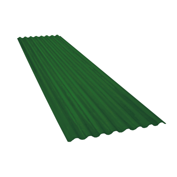 Tôle ondulée 14 ondes vert reseda RAL6011, épaisseur 0,60, 2 m  