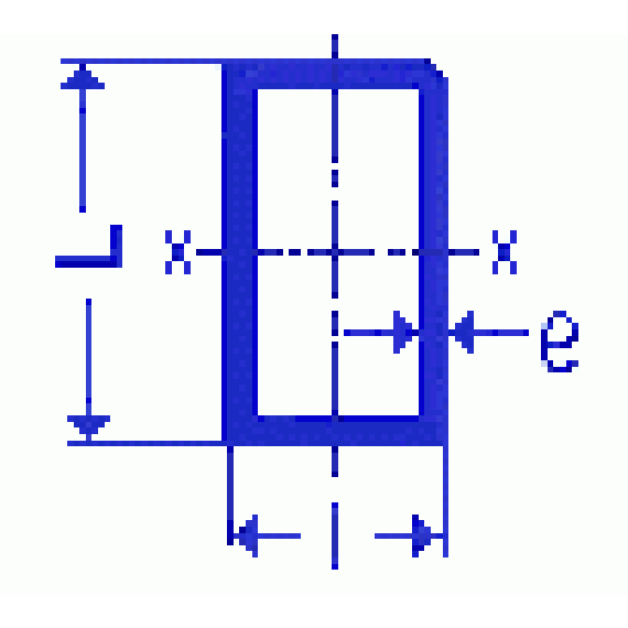 Tube RECTANGLE 100 x 50 x 3, en 6,10 m  