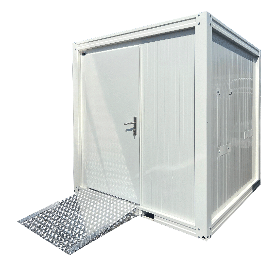 Blocs sanitaires, module WC + LAVABO, RAL 9002 accès mobilité réduite  