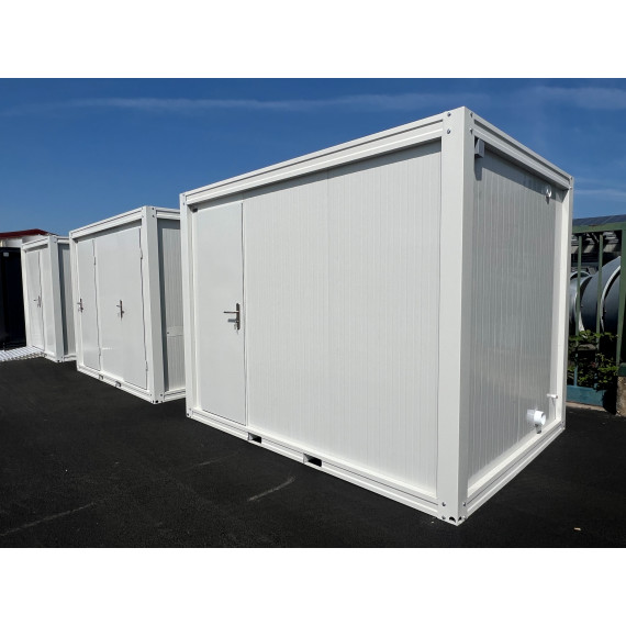 Bungalow 2,2 x 3 m, avec WC, lavabo, kitchenette, ral 9002  