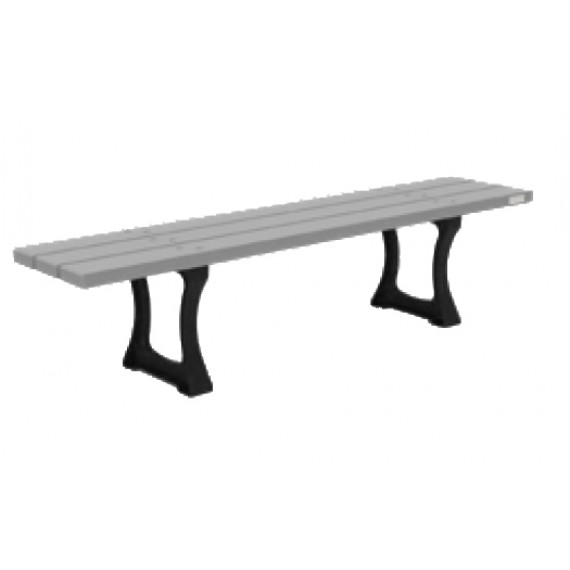 BANQUETTE PIEDS EN FONTE NOIRE 1800 X 420MM  