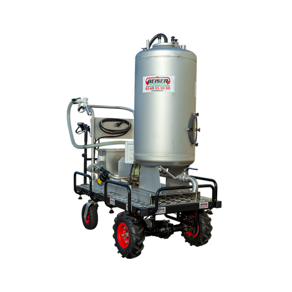 Chariot à lait motorisé 130L inox avec distributeur 12V  