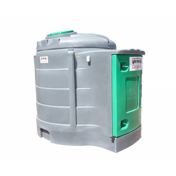 Station fuel verticale double paroi PEHD 1er prix 2500 L - Sans enrouleur  