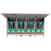 Beiser Environnement - Box à veaux 4 places avec toit isolé + bardage isolé et paroi PVC - Face