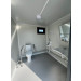 Blocs sanitaires, module WC + LAVABO, RAL 9002 accès mobilité réduite intérieure
