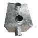 Filtre récupérateur d’eau de pluie galvanisé pour citerne ø entrée 100 mm vue de dessus