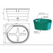 Bacs à eau / herbage en plastique PEHD 600 L plan